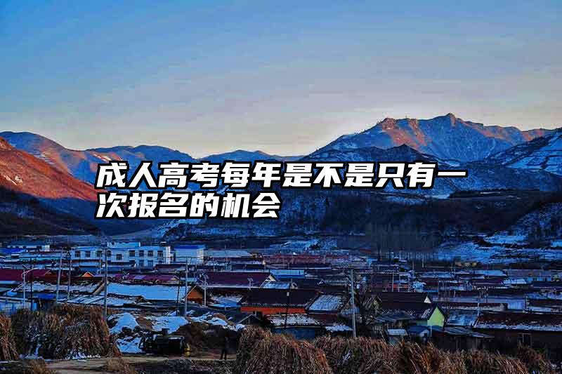 成人高考每年是不是只有一次报名的机会
