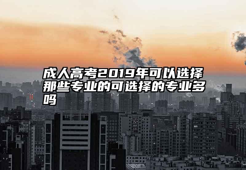 成人高考2019年可以选择那些专业的可选择的专业多吗