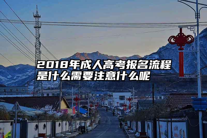 2018年成人高考报名流程是什么需要注意什么呢