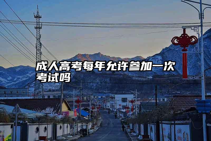 成人高考每年允许参加一次考试吗
