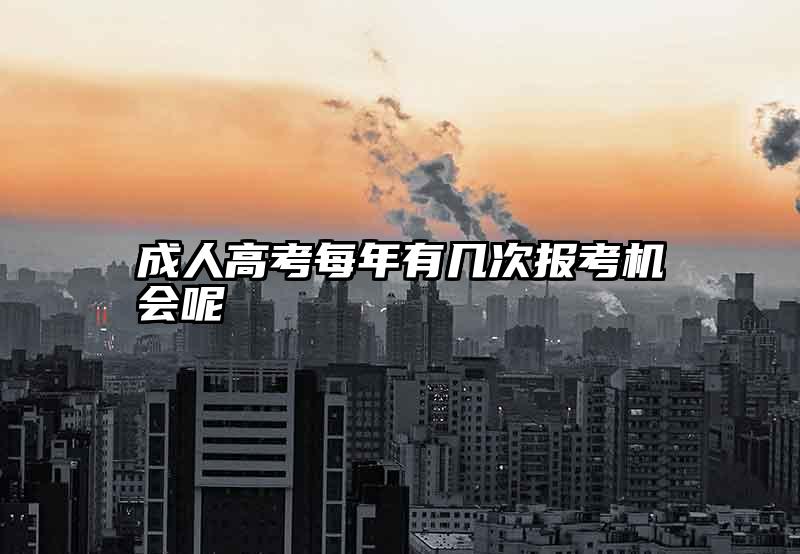 成人高考每年有几次报考机会呢