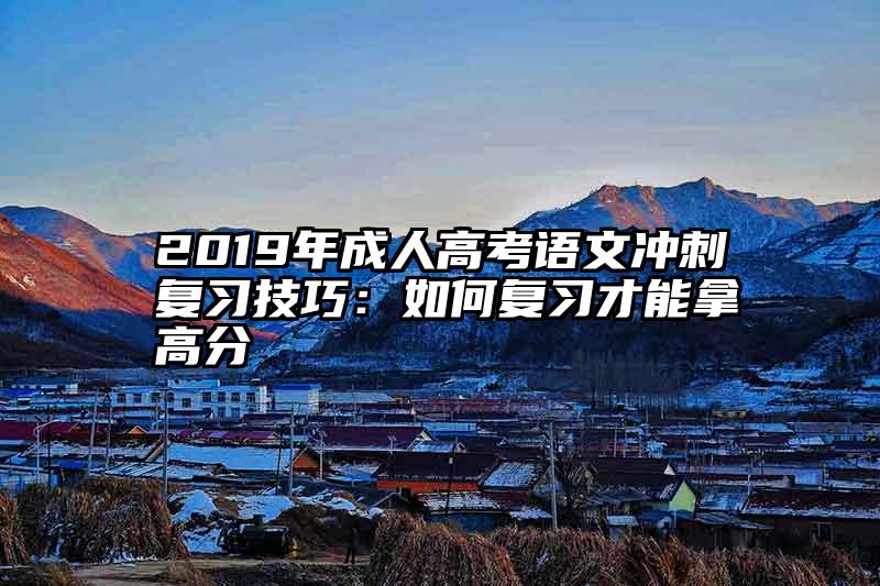 2019年成人高考语文冲刺复习技巧：如何复习才能拿高分