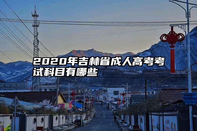 2020年吉林省成人高考考试科目有哪些