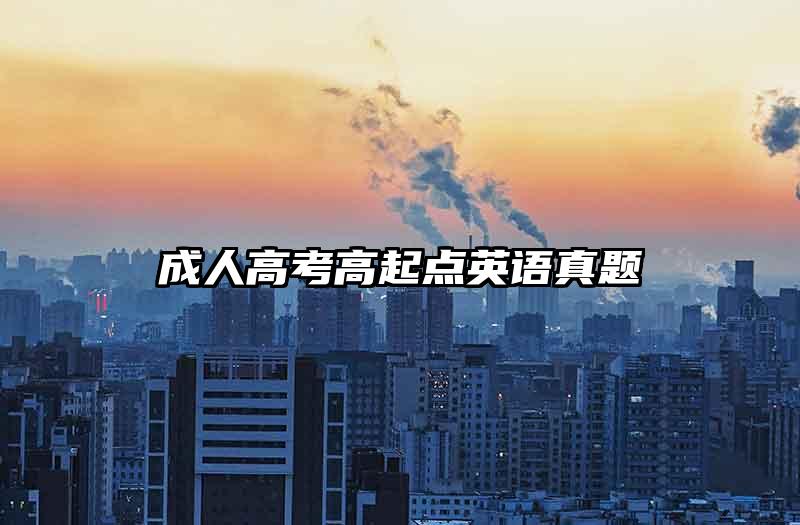 成人高考高起点英语真题