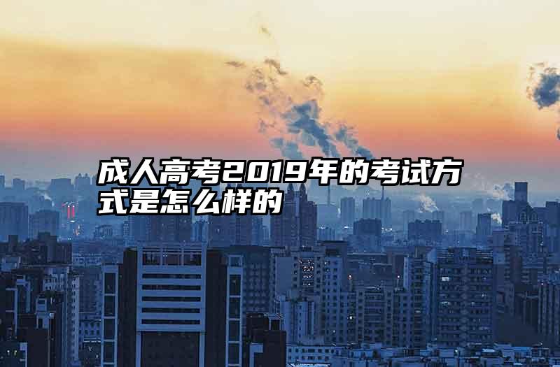 成人高考2019年的考试方式是怎么样的