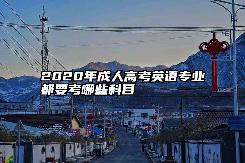 2020年成人高考英语专业都要考哪些科目