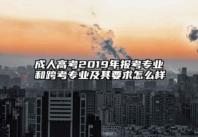 成人高考2019年报考专业和跨考专业及其要求怎么样