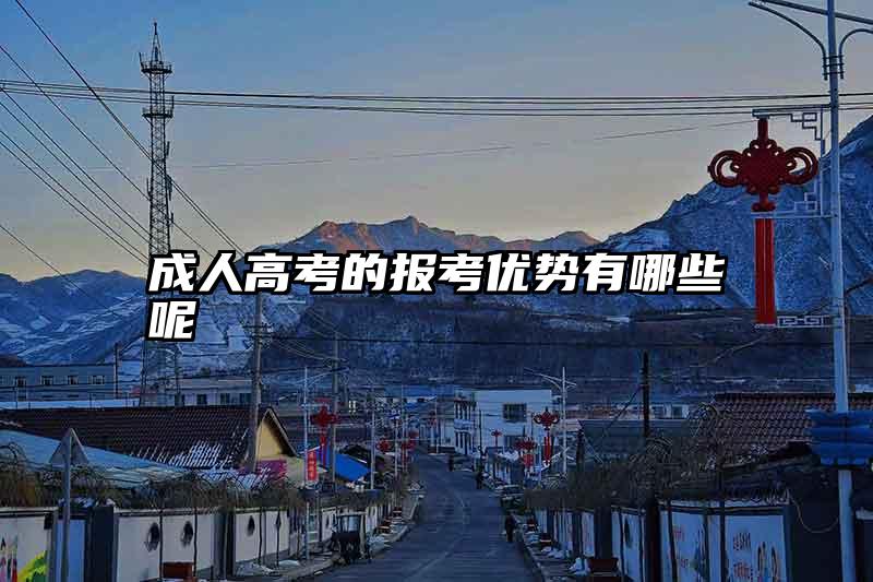 成人高考的报考优势有哪些呢