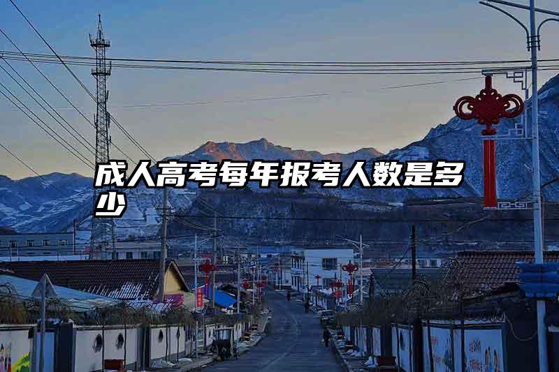 成人高考每年报考人数是多少