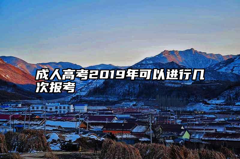 成人高考2019年可以进行几次报考