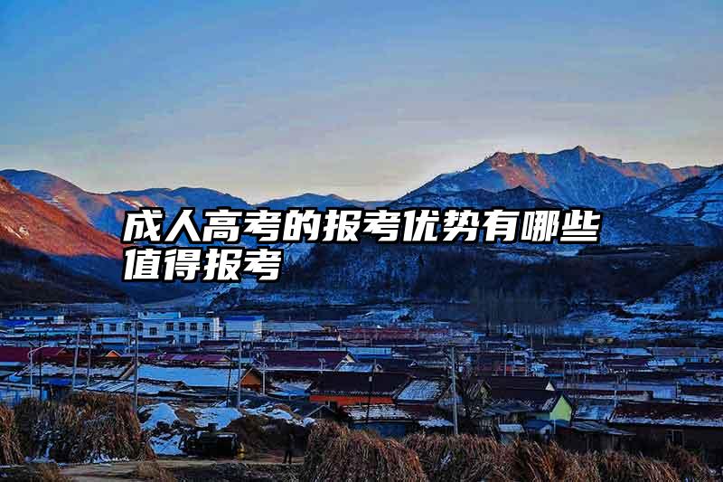 成人高考的报考优势有哪些值得报考