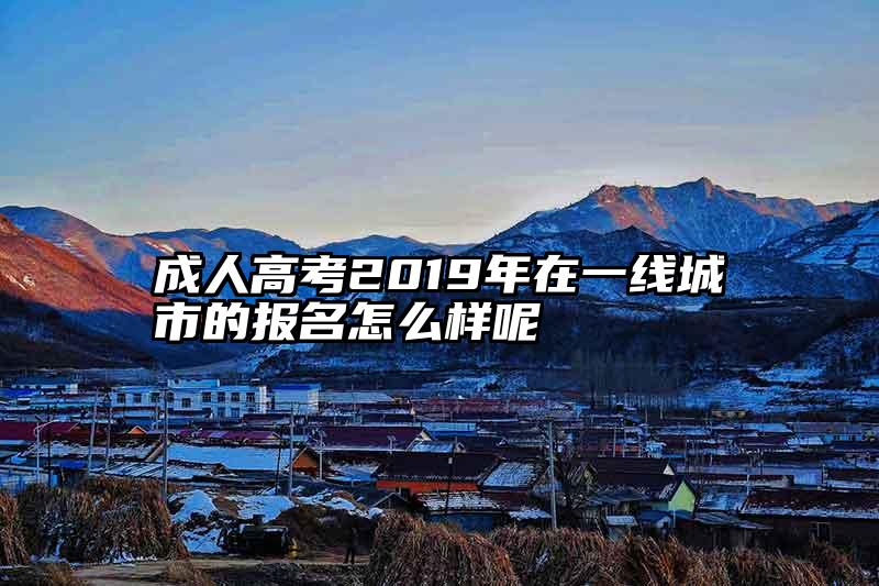 成人高考2019年在一线城市的报名怎么样呢