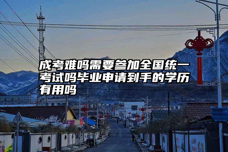 成考难吗需要参加全国统一考试吗毕业申请到手的学历有用吗