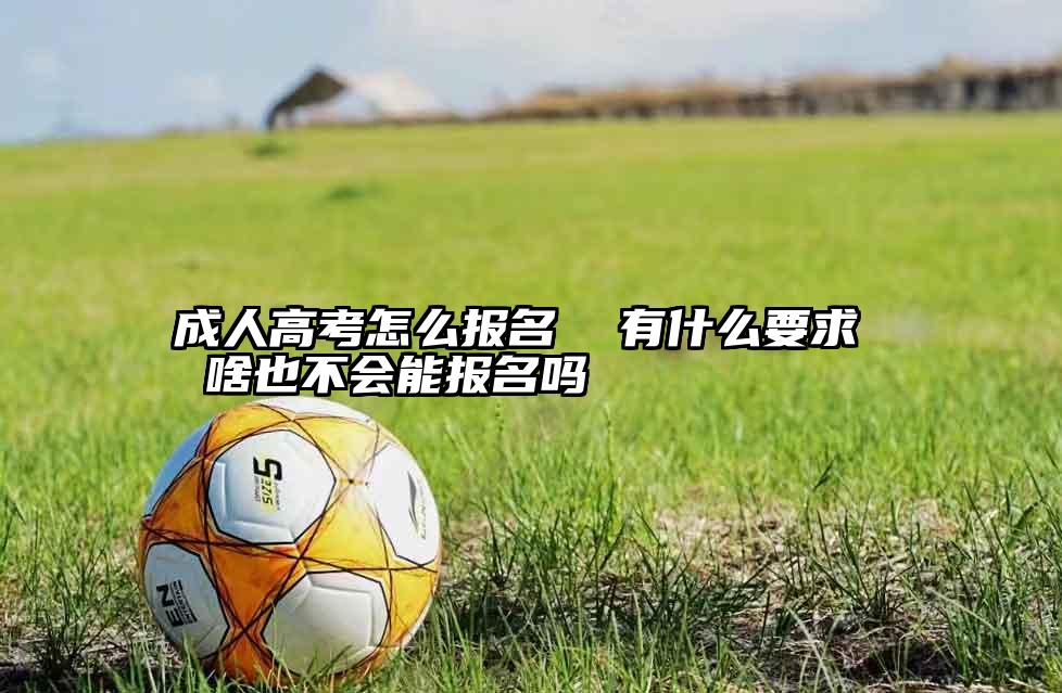 成人高考怎么报名  有什么要求  啥也不会能报名吗