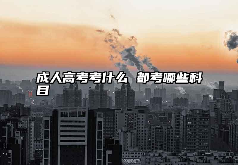 成人高考考什么 都考哪些科目