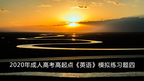 2020年成人高考高起点《英语》模拟练习题四