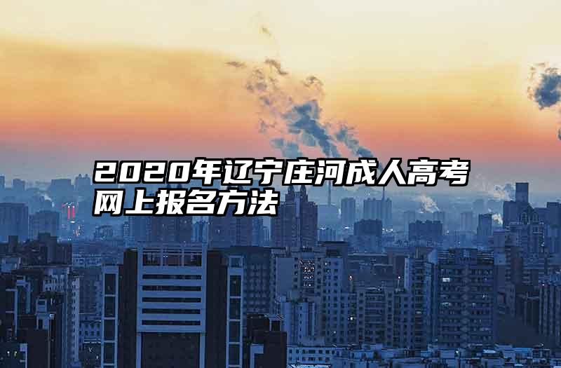 2020年辽宁庄河成人高考网上报名方法
