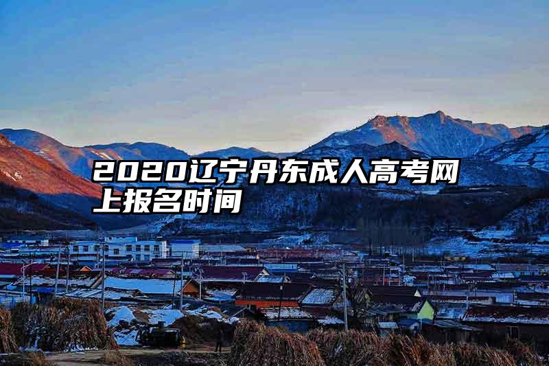 2020辽宁丹东成人高考网上报名时间