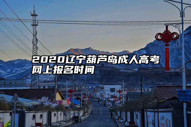 2020辽宁葫芦岛成人高考网上报名时间